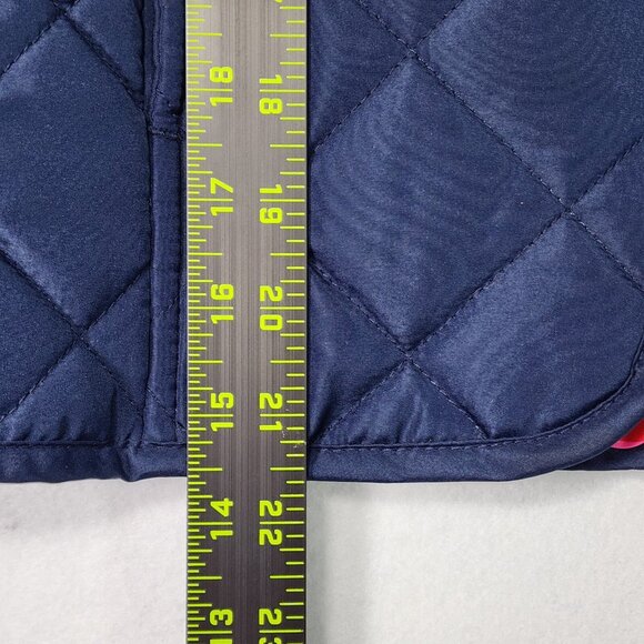 Crown & Ivy Kids Girl Quilted Vest XL Navy‎ Preppy Pockets Full Zip Trendy Belk - Picture 11 of 14